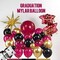 Maroon Graduation Decoration Class of 2026 Maroon Black Gold Balloons Garland Arch Kit With Congrats Grad Golden Letter Balloons for Prom Ceremony birthday supplies